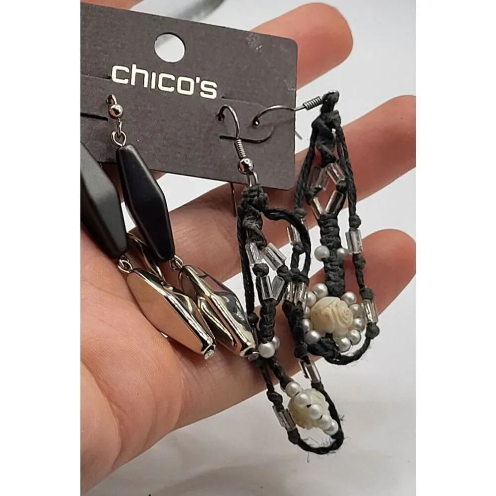 New With Tags Chico's Set of 2 Earrings 2.5in